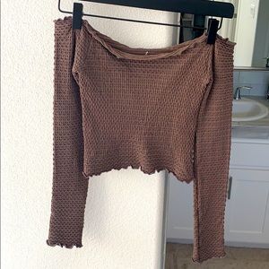 Free people off the shoulder crop top